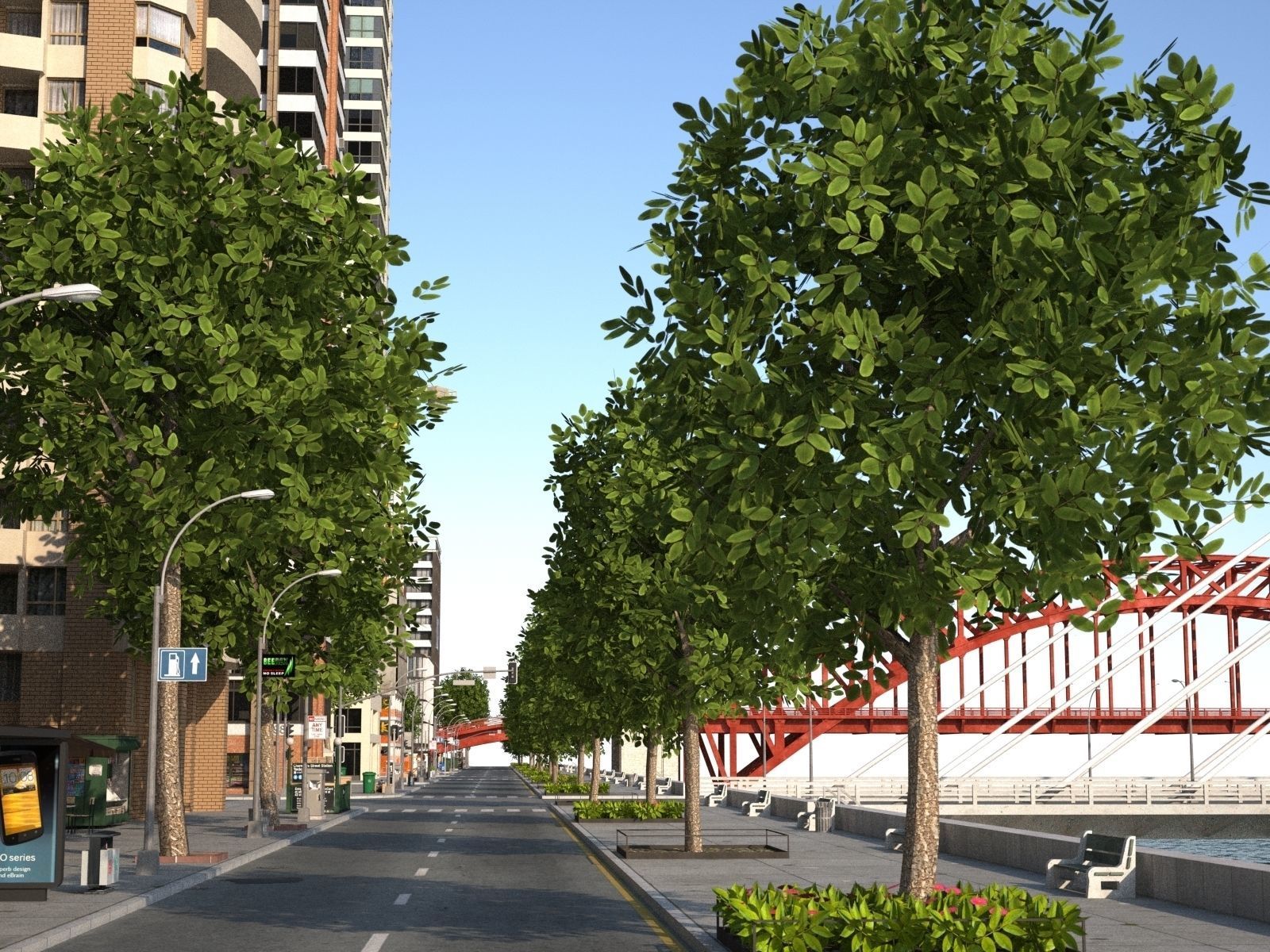 River City Low-poly 3D model_50