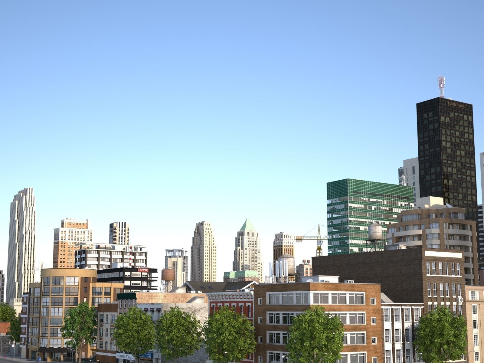 River City Low-poly 3D model_19