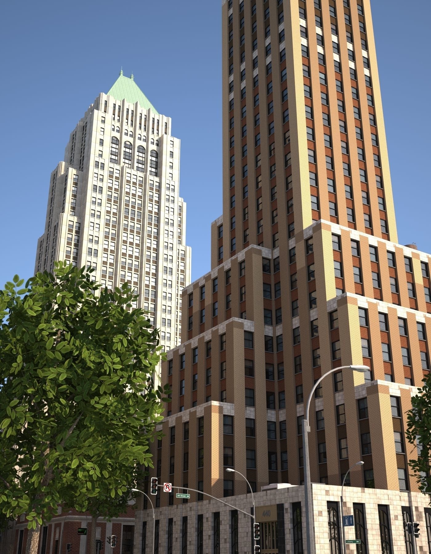 River City Low-poly 3D model_31