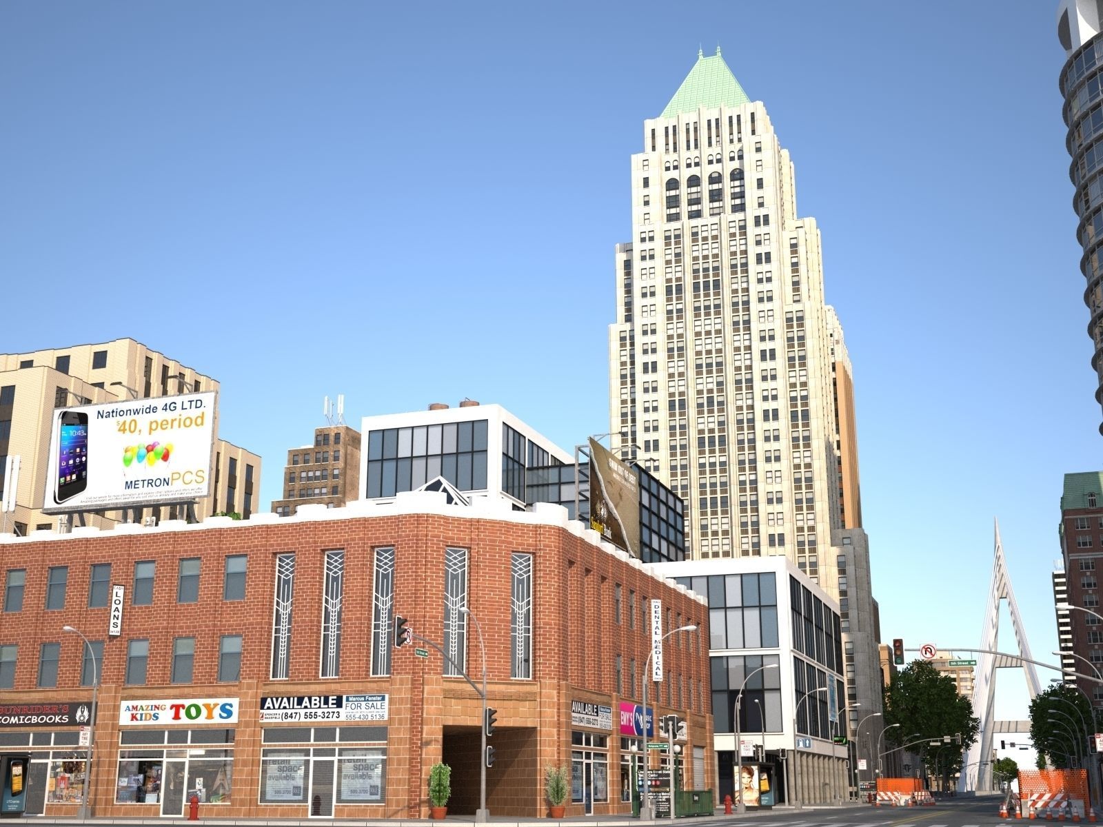 River City Low-poly 3D model_54