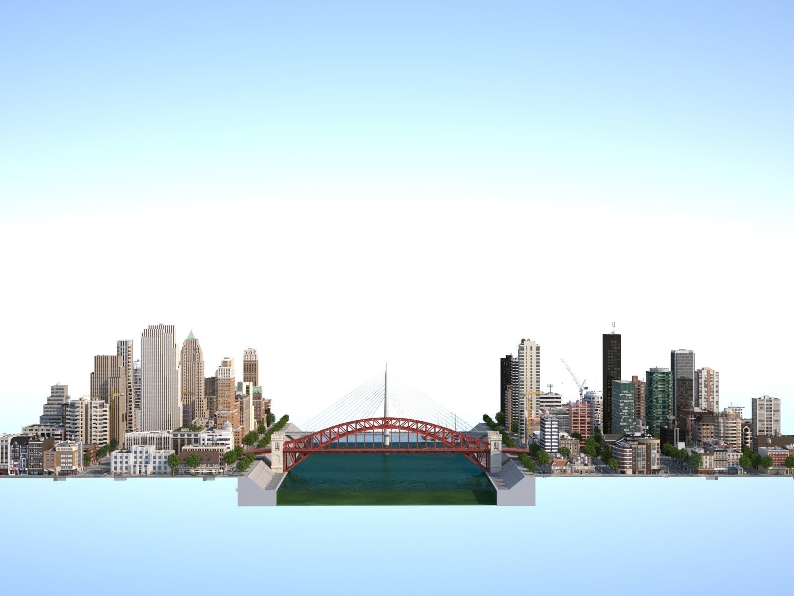 River City Low-poly 3D model_10