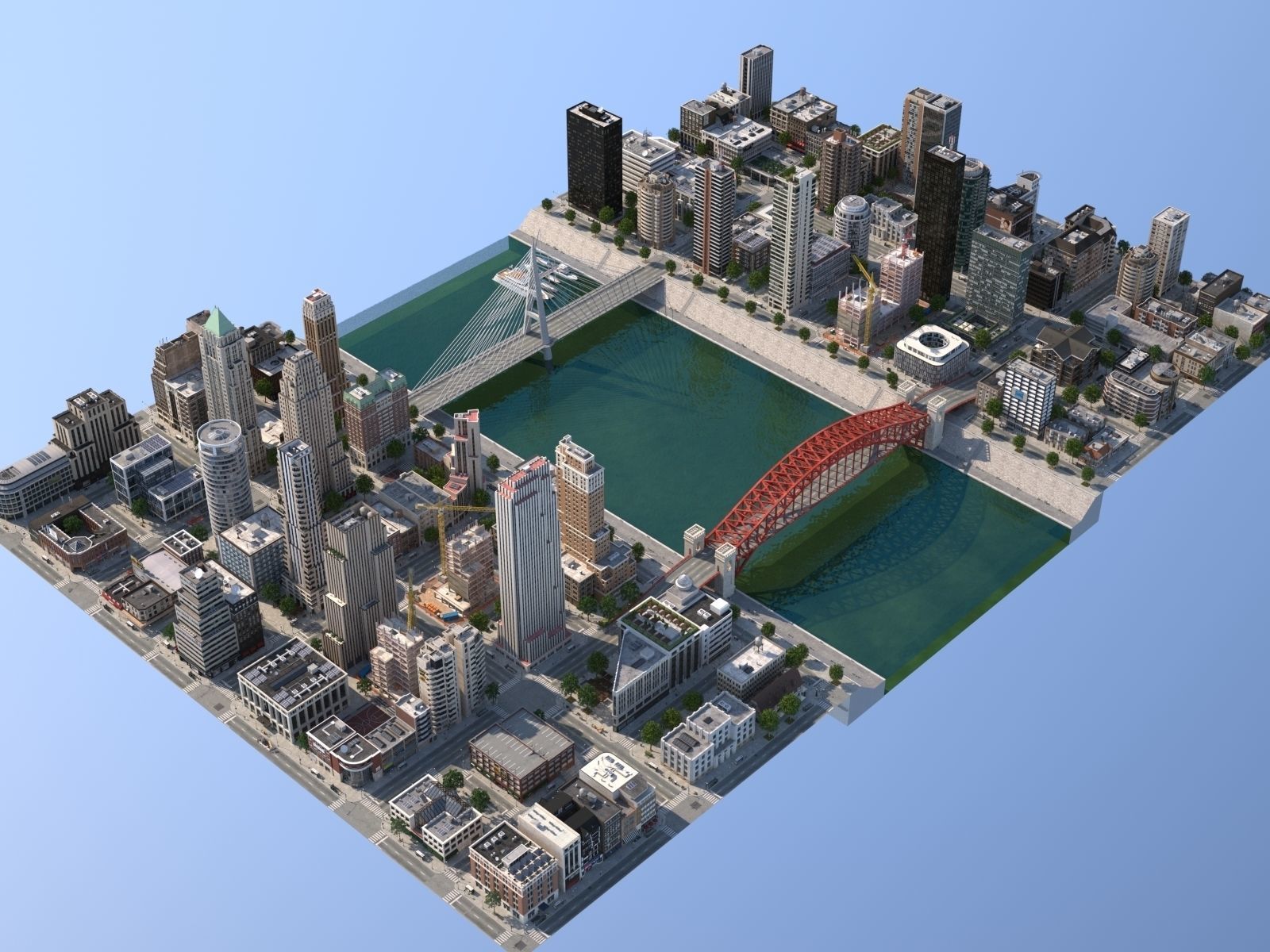 River City Low-poly 3D model_12
