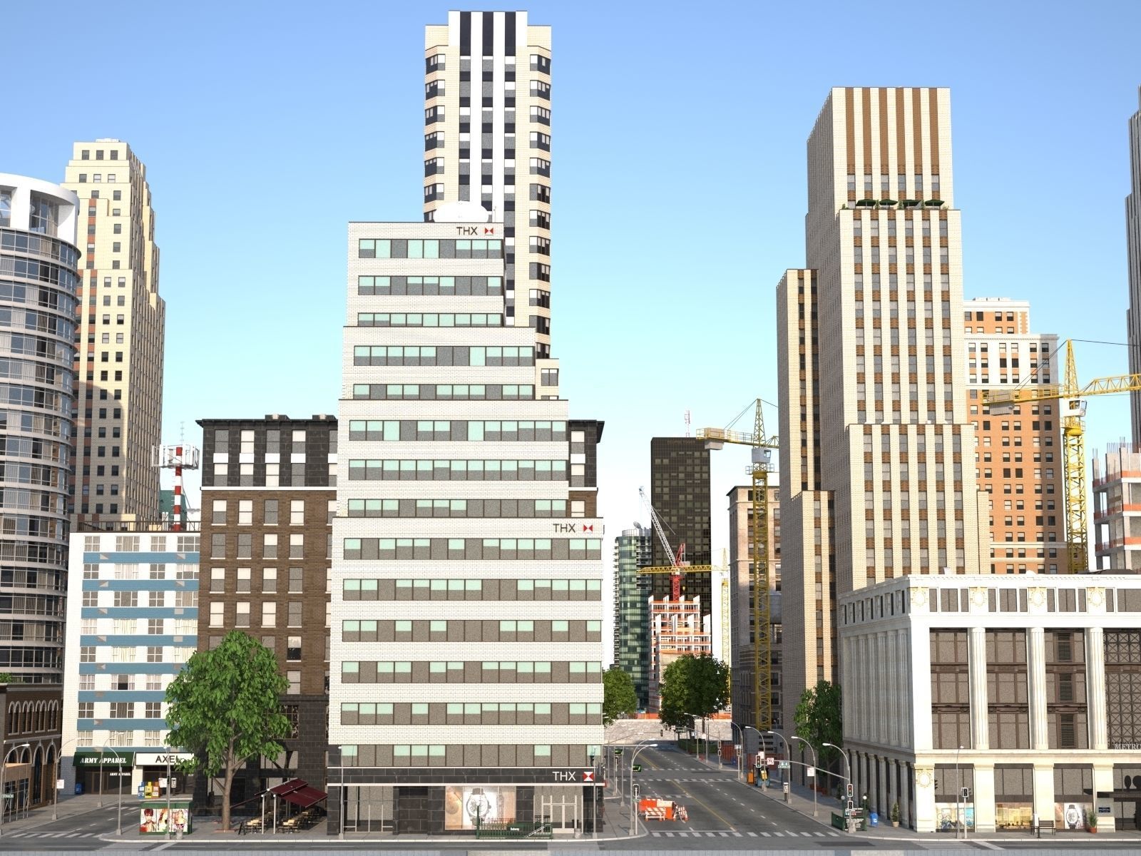 River City Low-poly 3D model_24