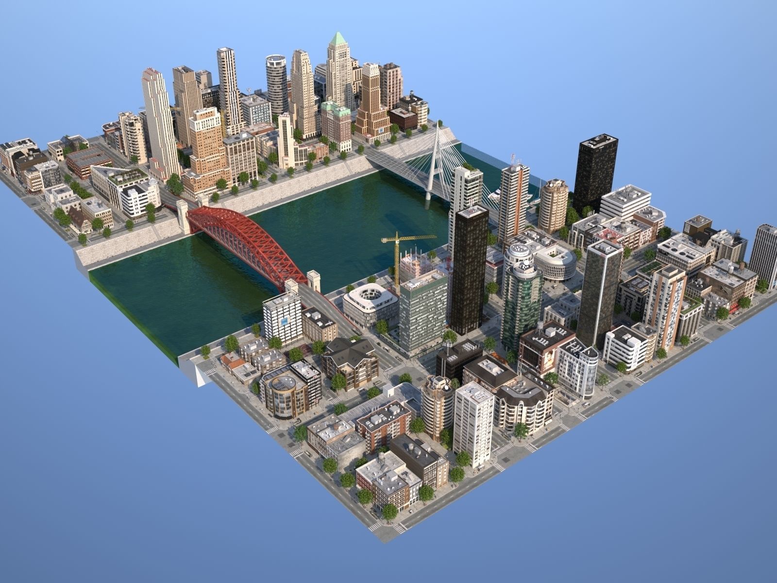 River City Low-poly 3D model_2