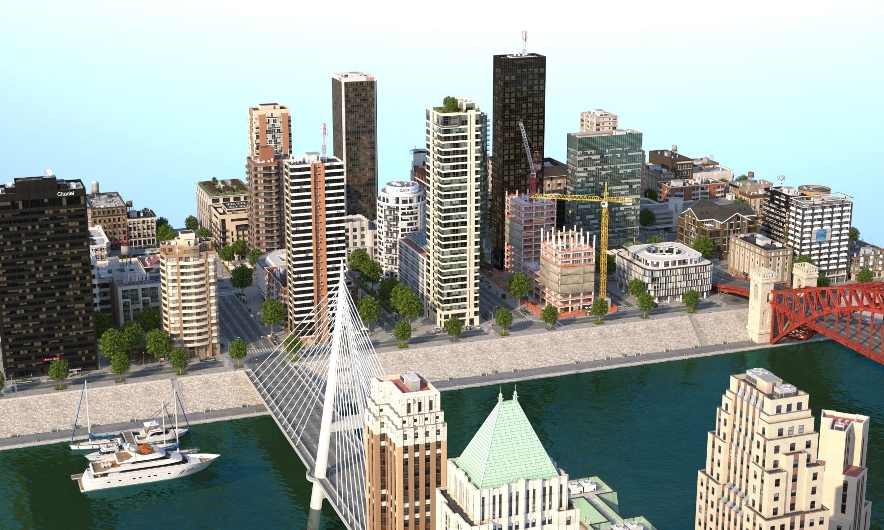 River City Low-poly 3D model_40