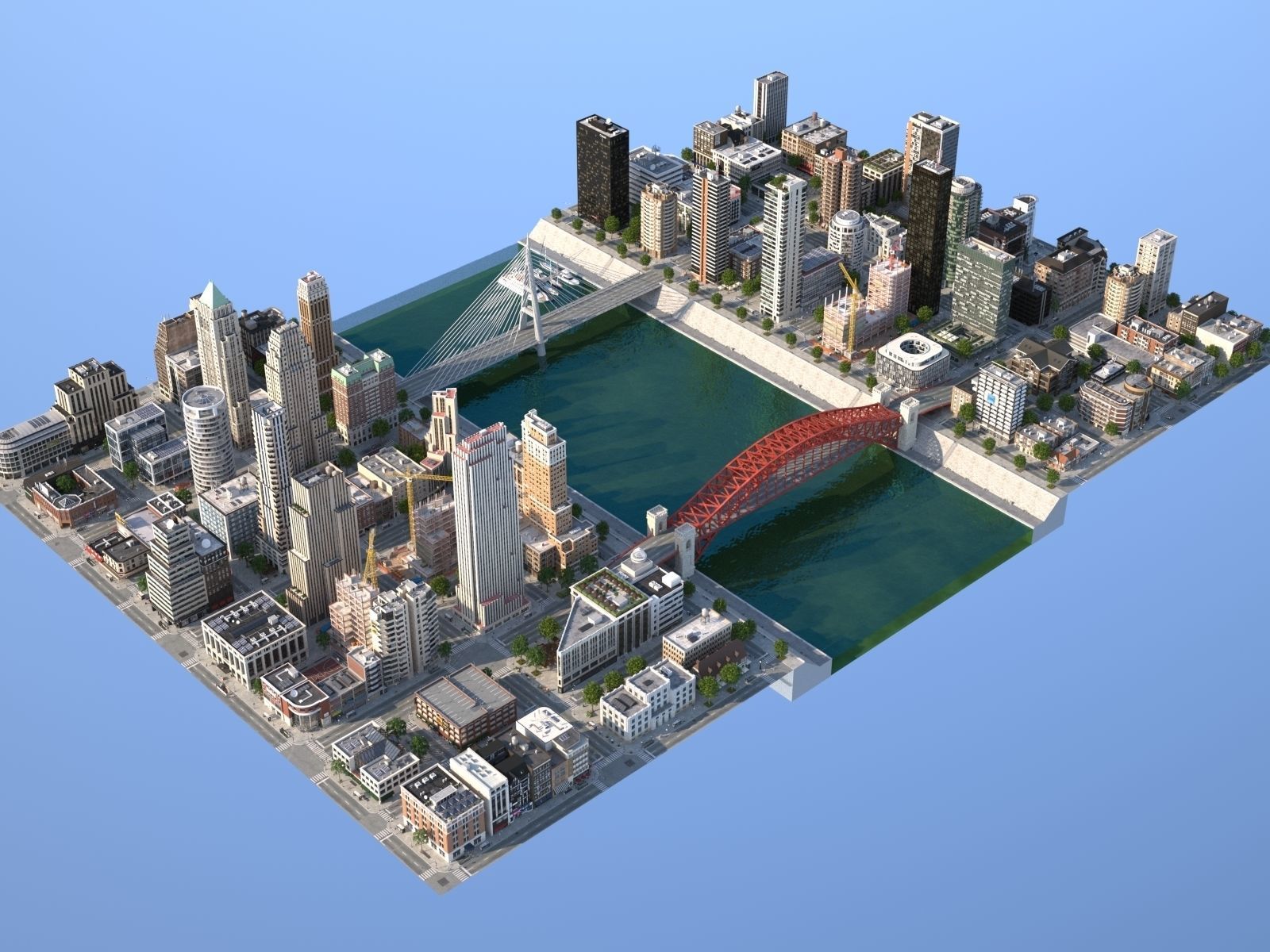 River City Low-poly 3D model_30