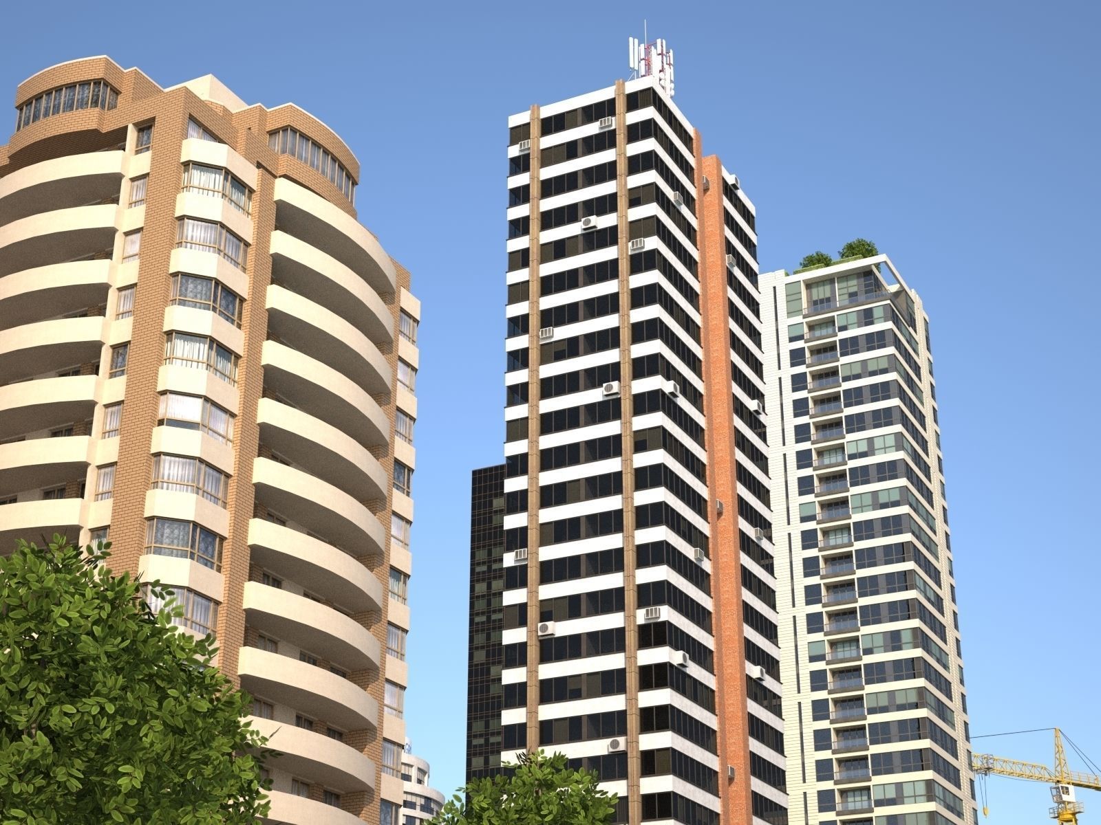 River City Low-poly 3D model_49