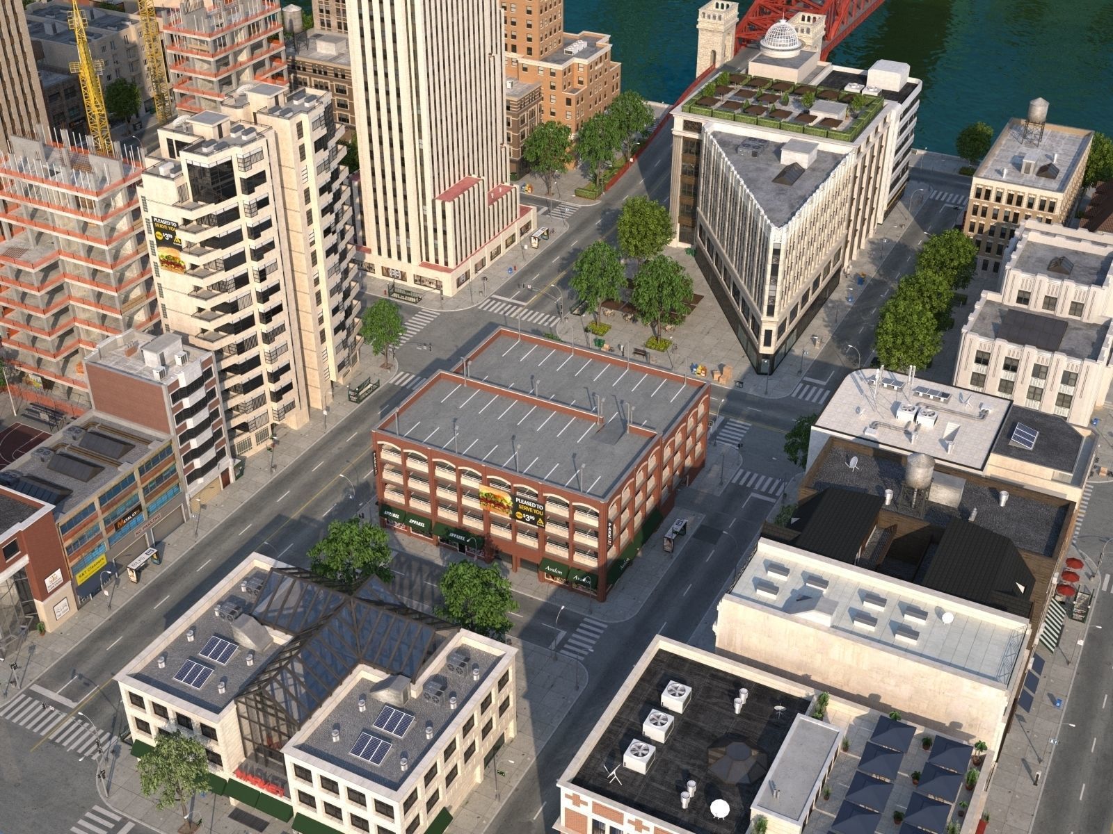 River City Low-poly 3D model_59