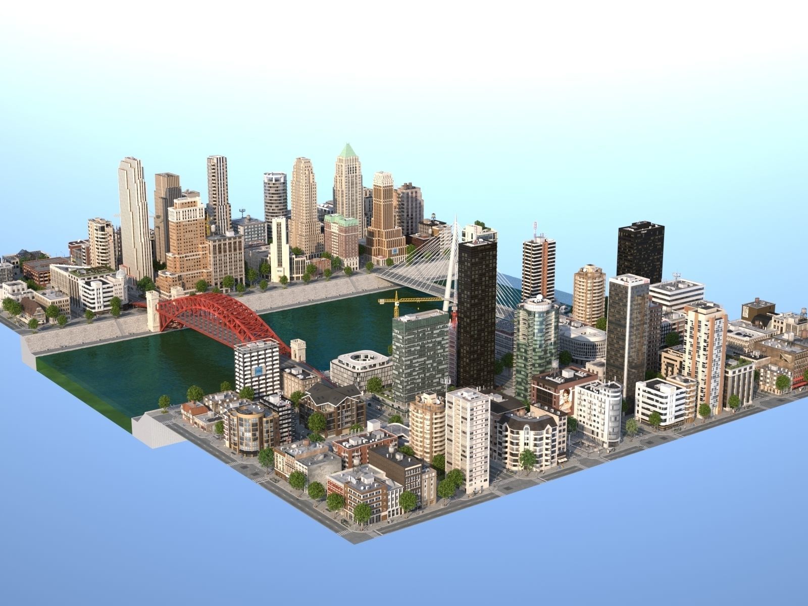 River City Low-poly 3D model_34