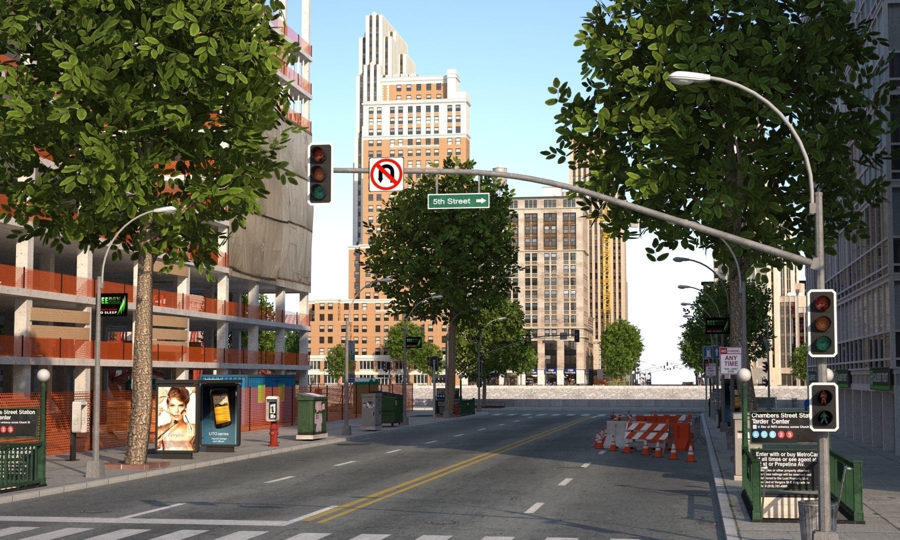 River City Low-poly 3D model_48