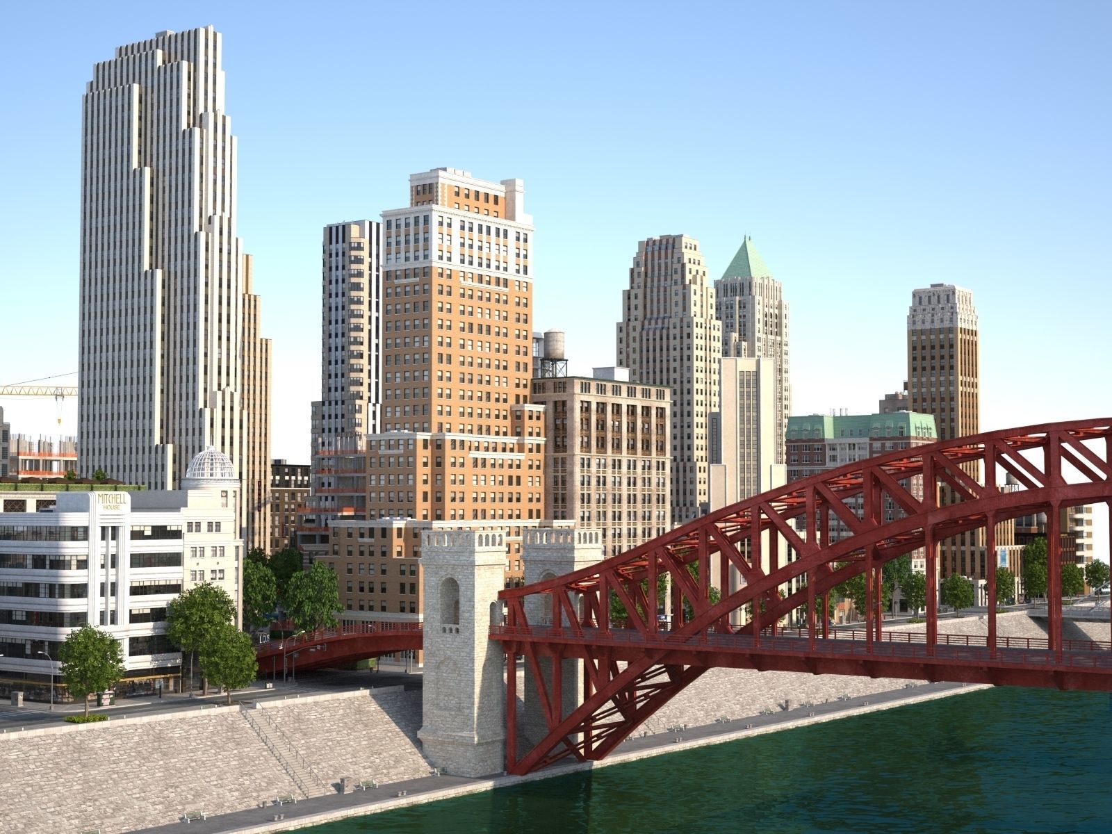 River City Low-poly 3D model_15