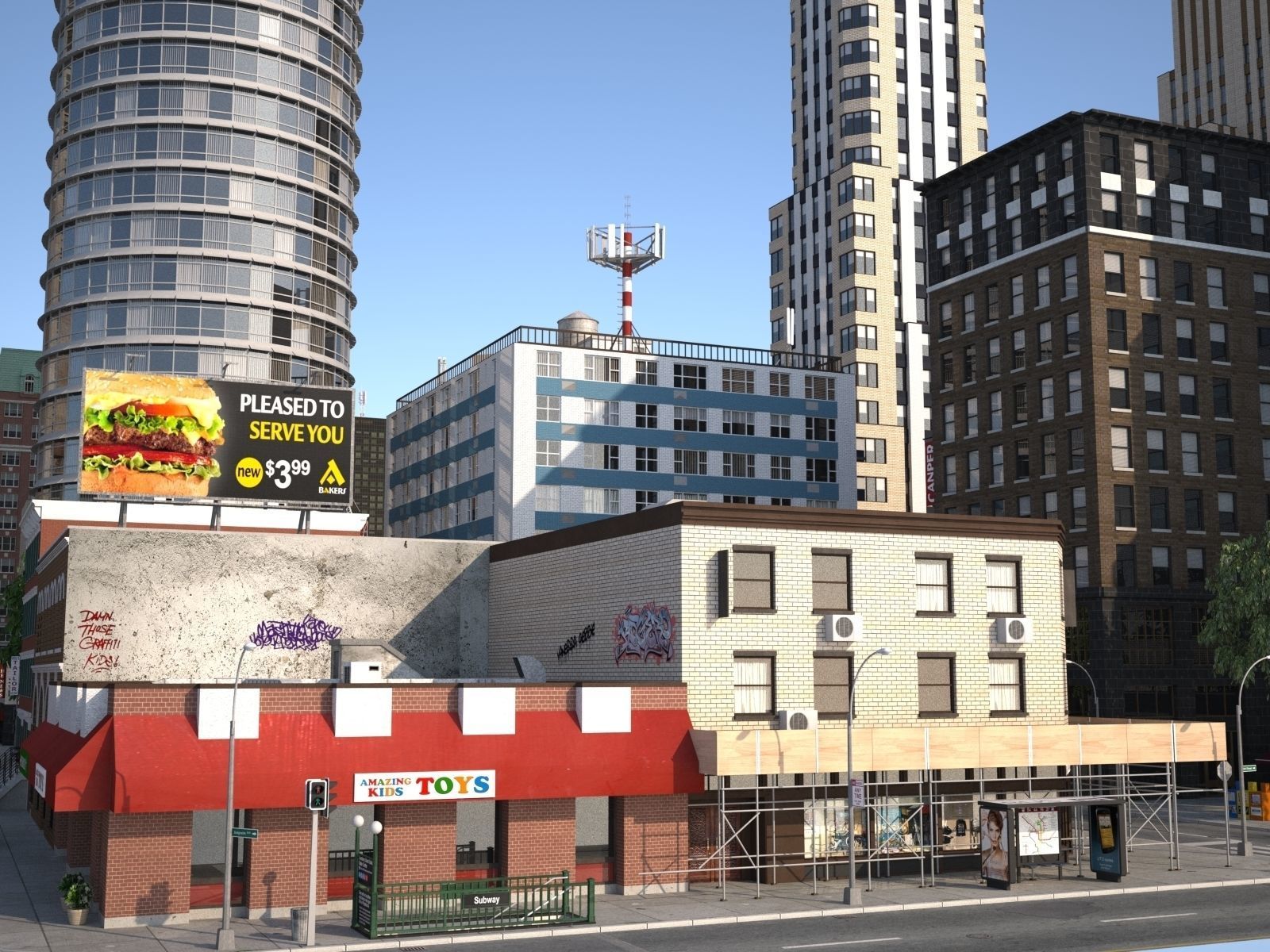 River City Low-poly 3D model_55