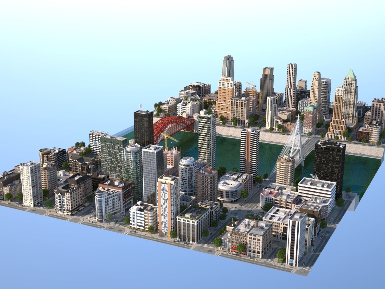 River City Low-poly 3D model_36