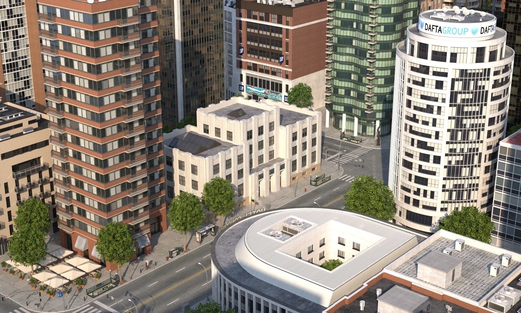 River City Low-poly 3D model_44