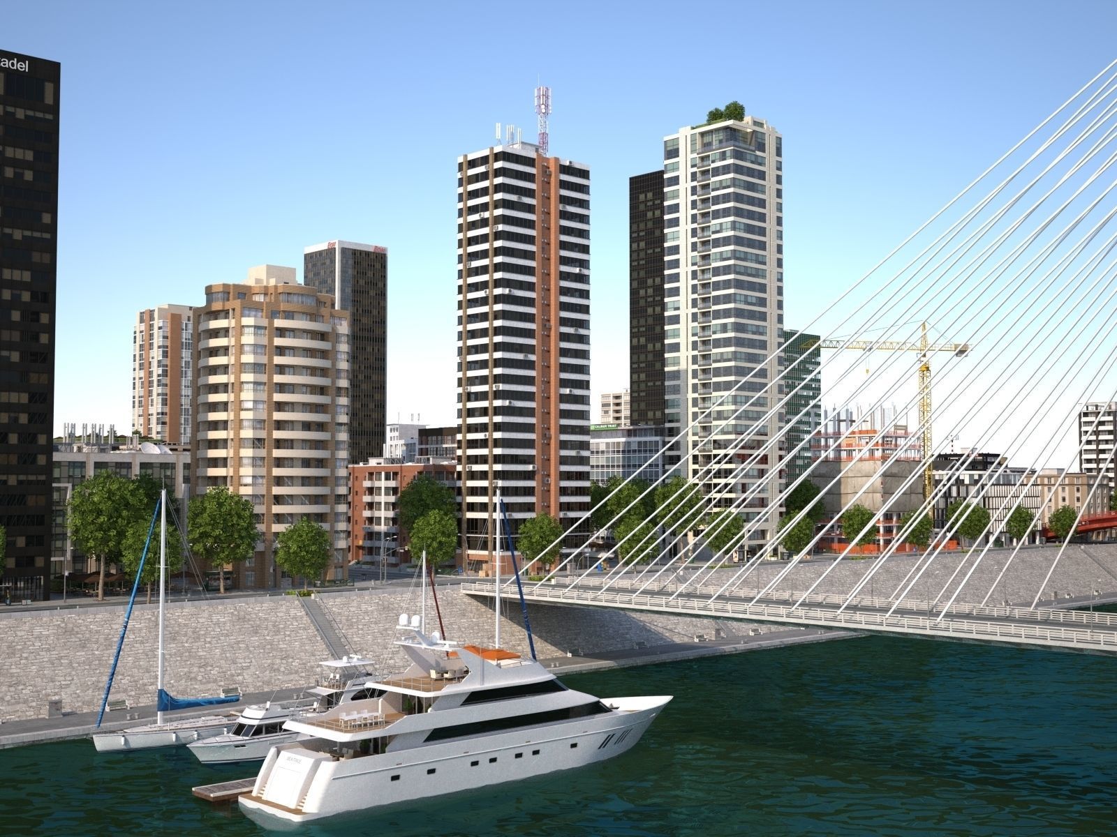 River City Low-poly 3D model_8