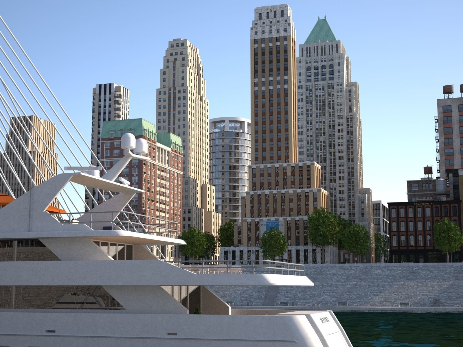 River City Low-poly 3D model_47