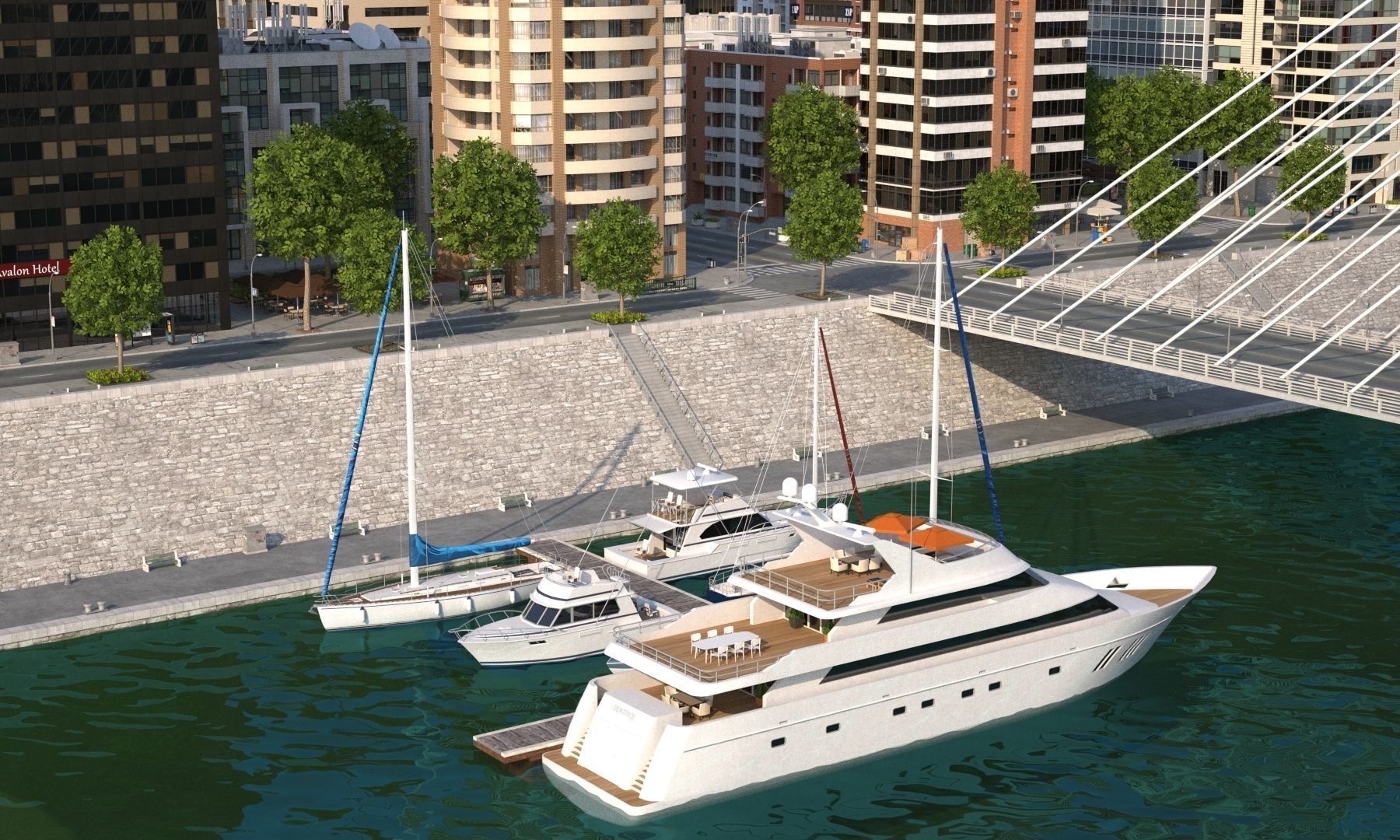 River City Low-poly 3D model_43