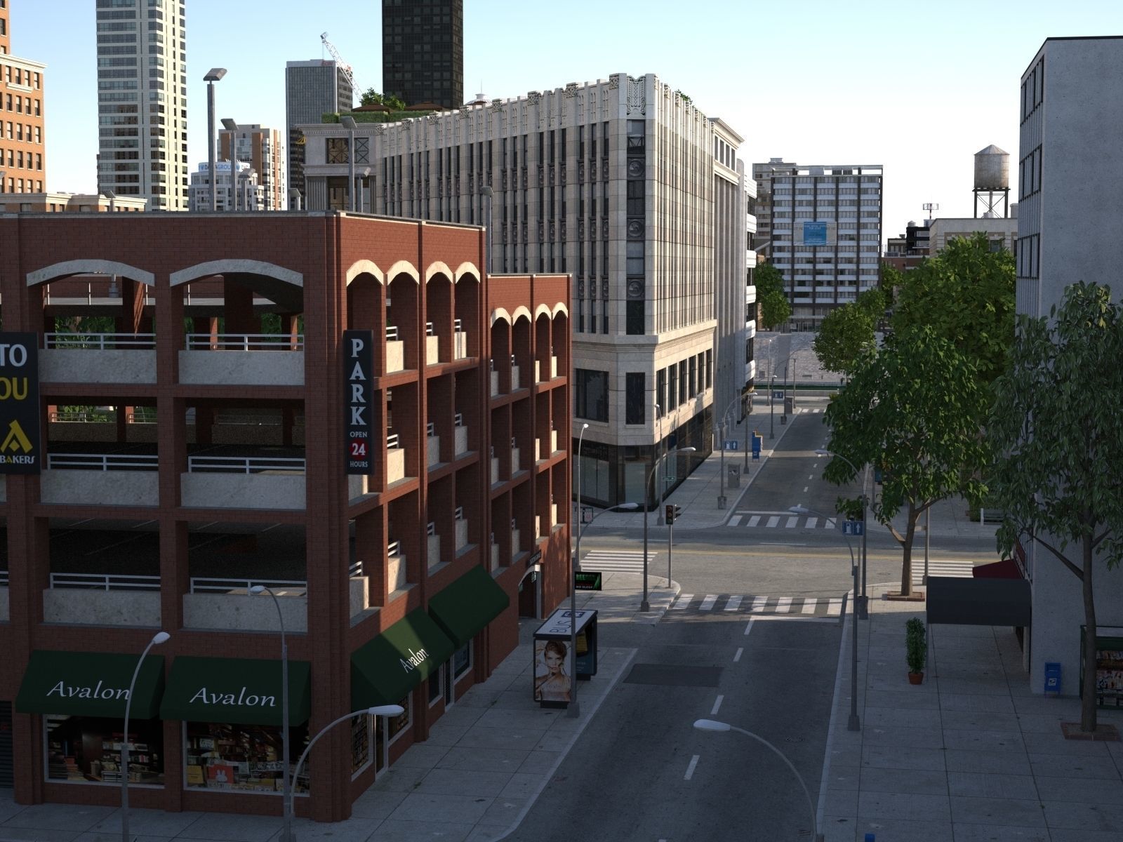 River City Low-poly 3D model_27