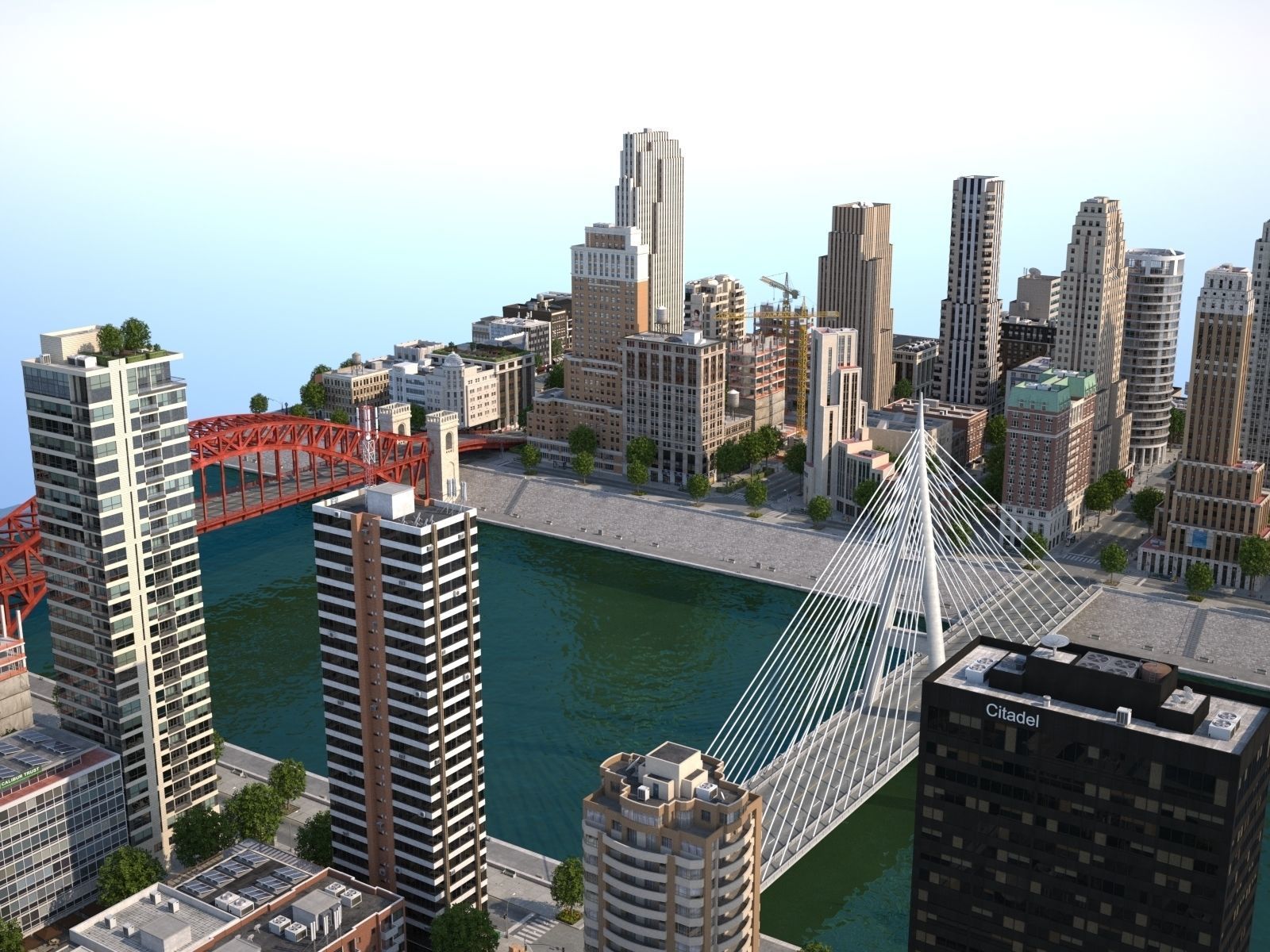 River City Low-poly 3D model_9