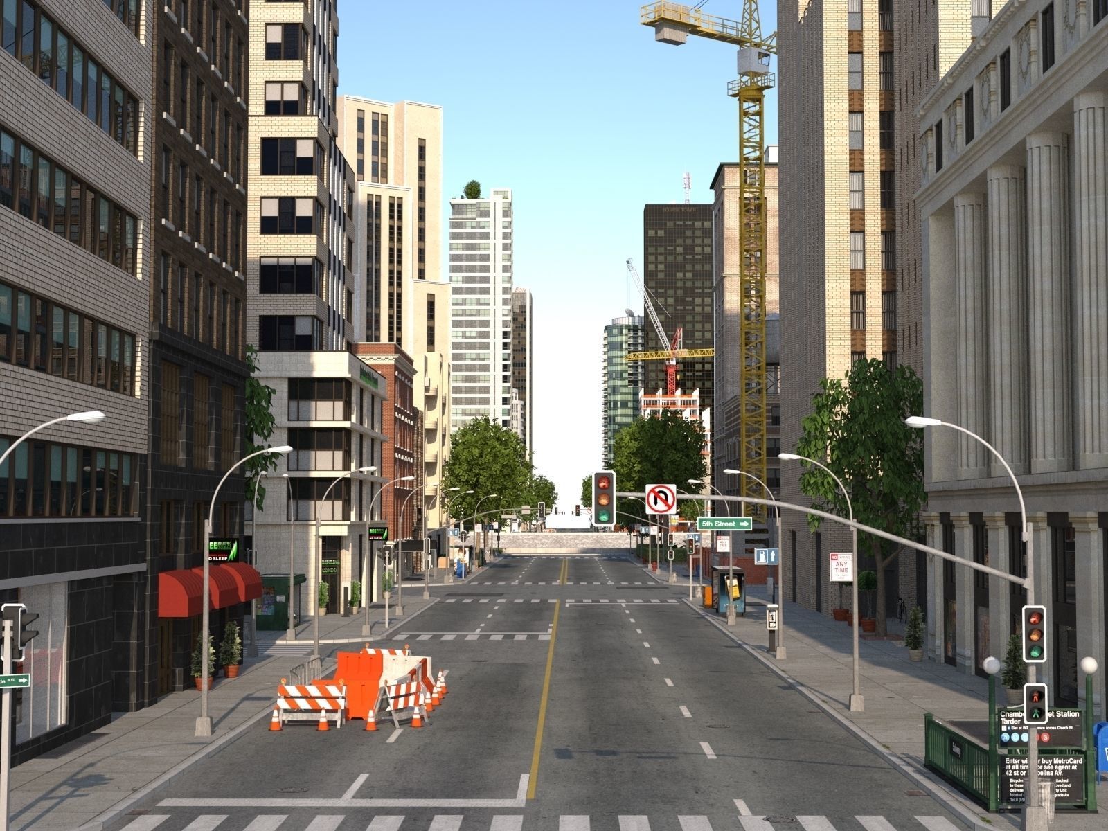 River City Low-poly 3D model_25