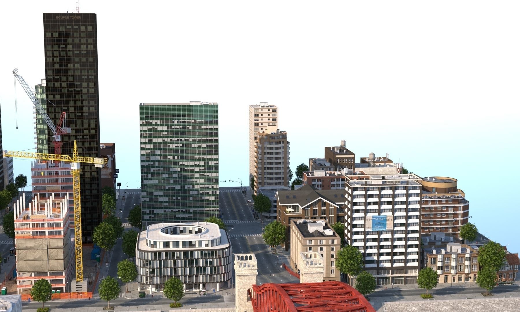 River City Low-poly 3D model_41