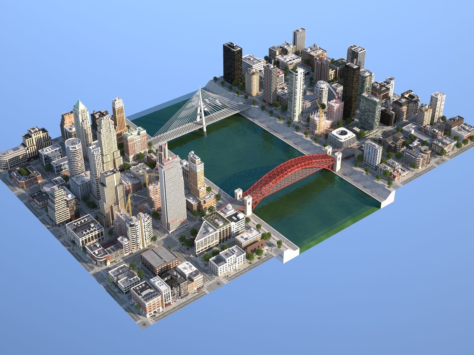 River City Low-poly 3D model_33