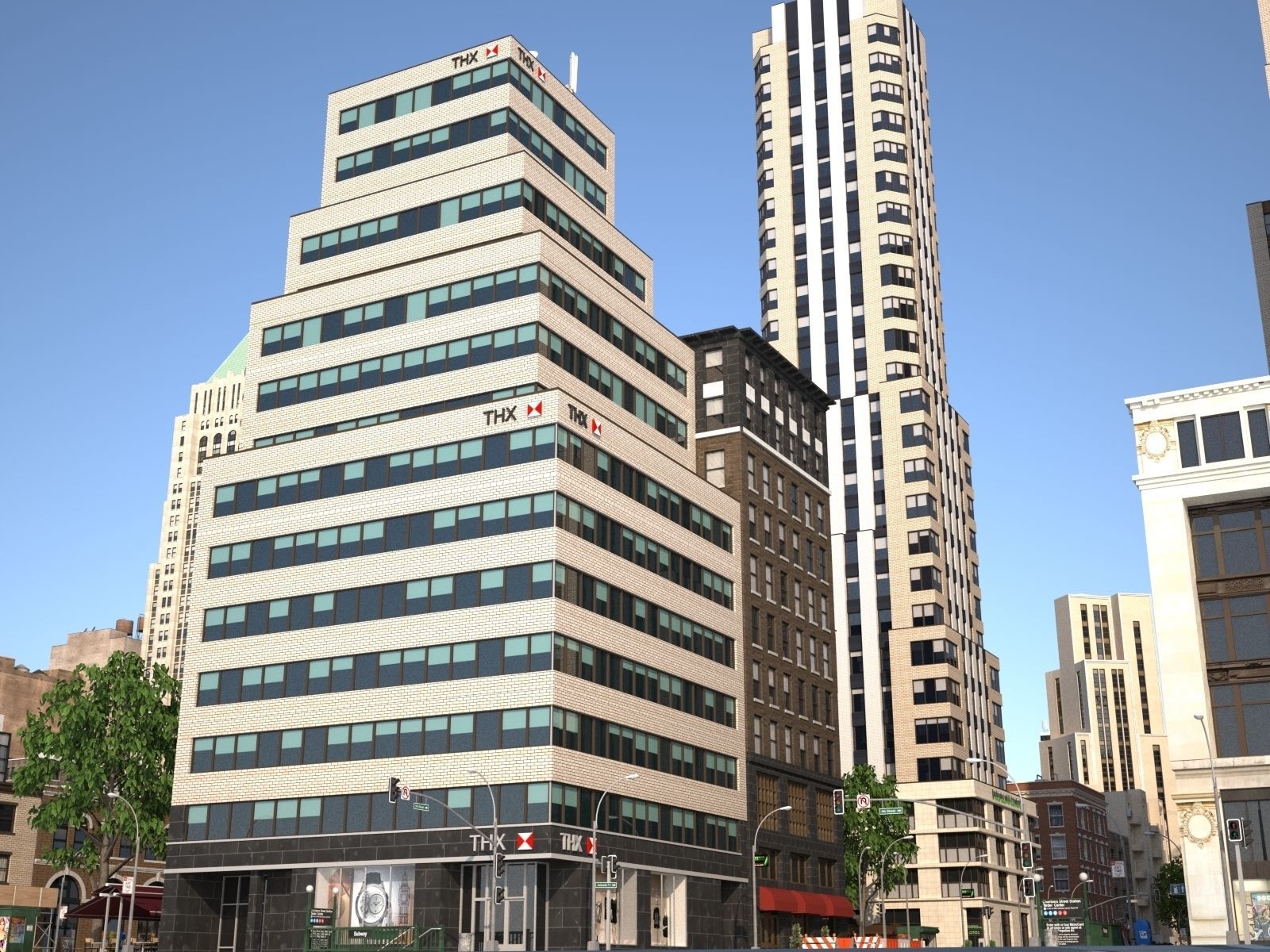 River City Low-poly 3D model_58