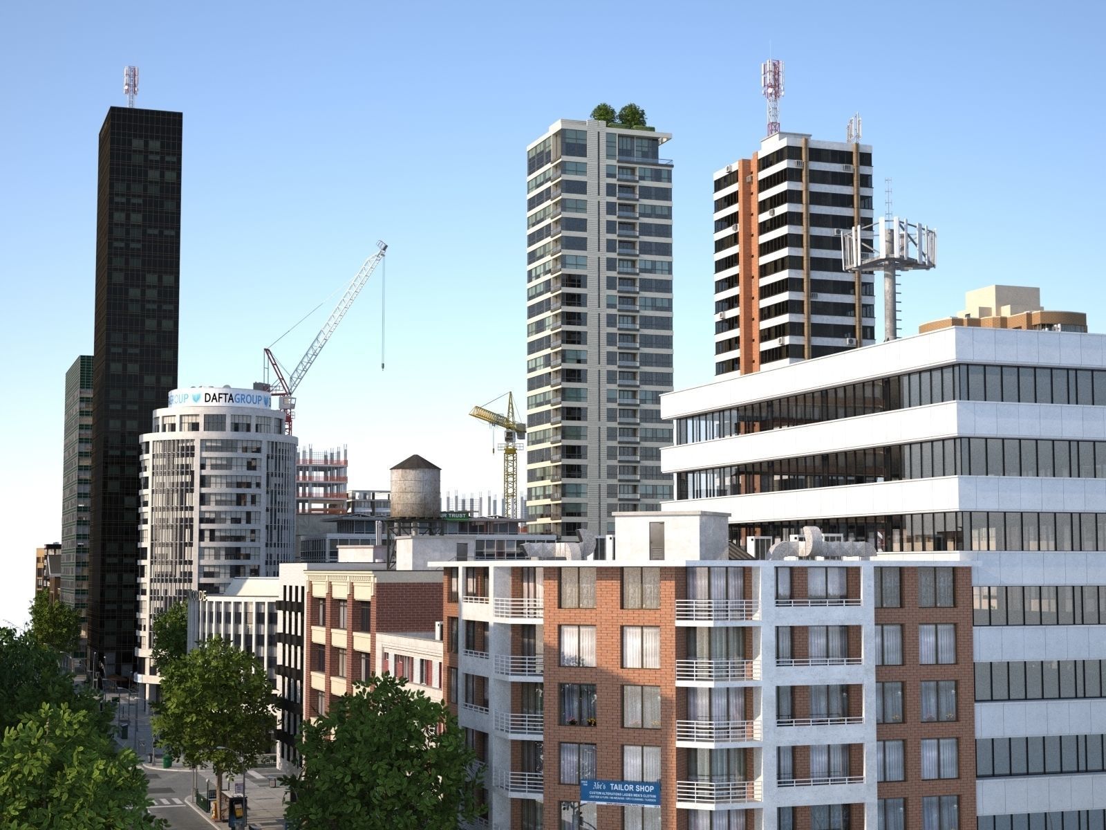 River City Low-poly 3D model_20