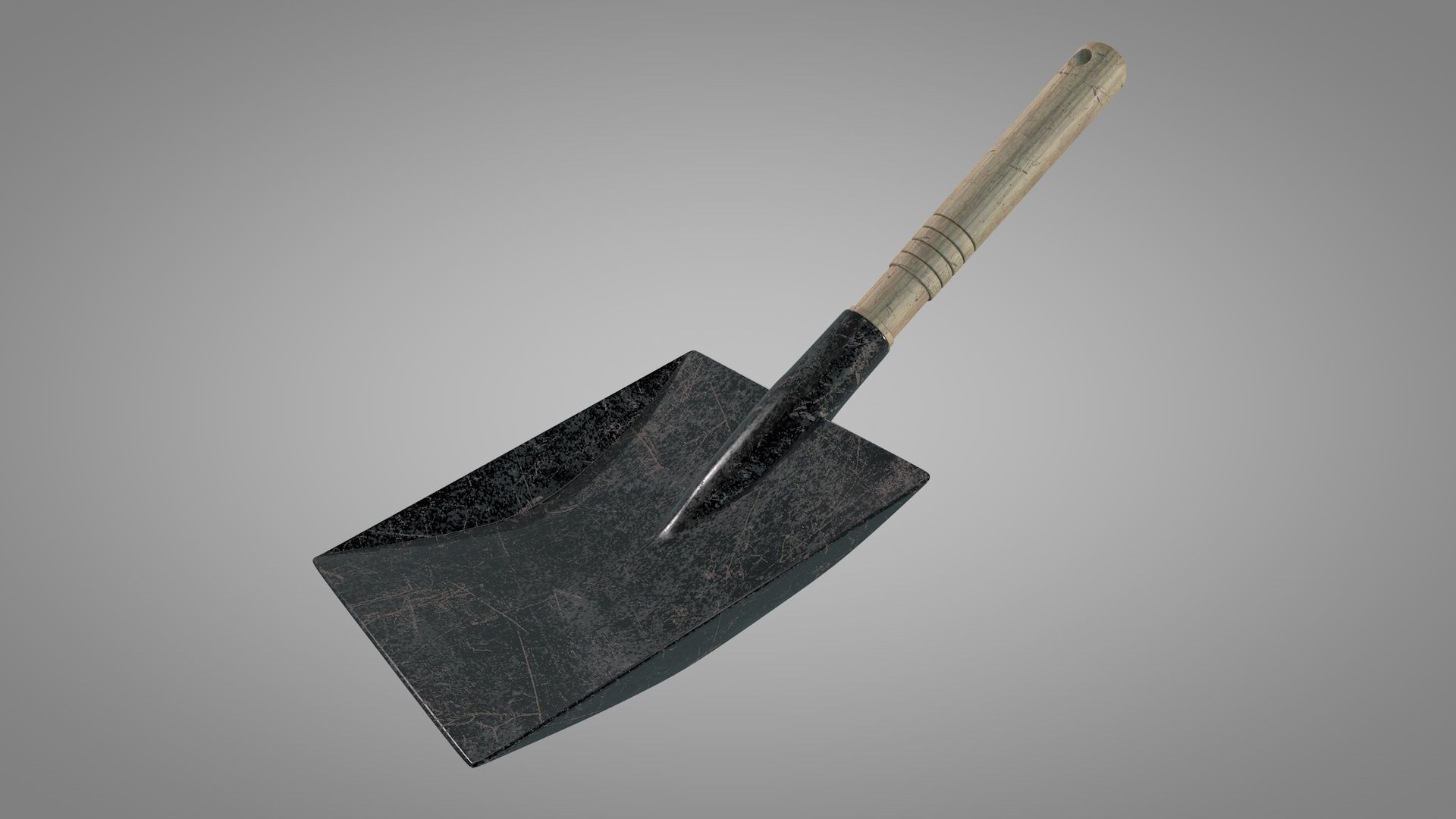 Broom with shovel bucket and brush mat and tex included 3D model_2