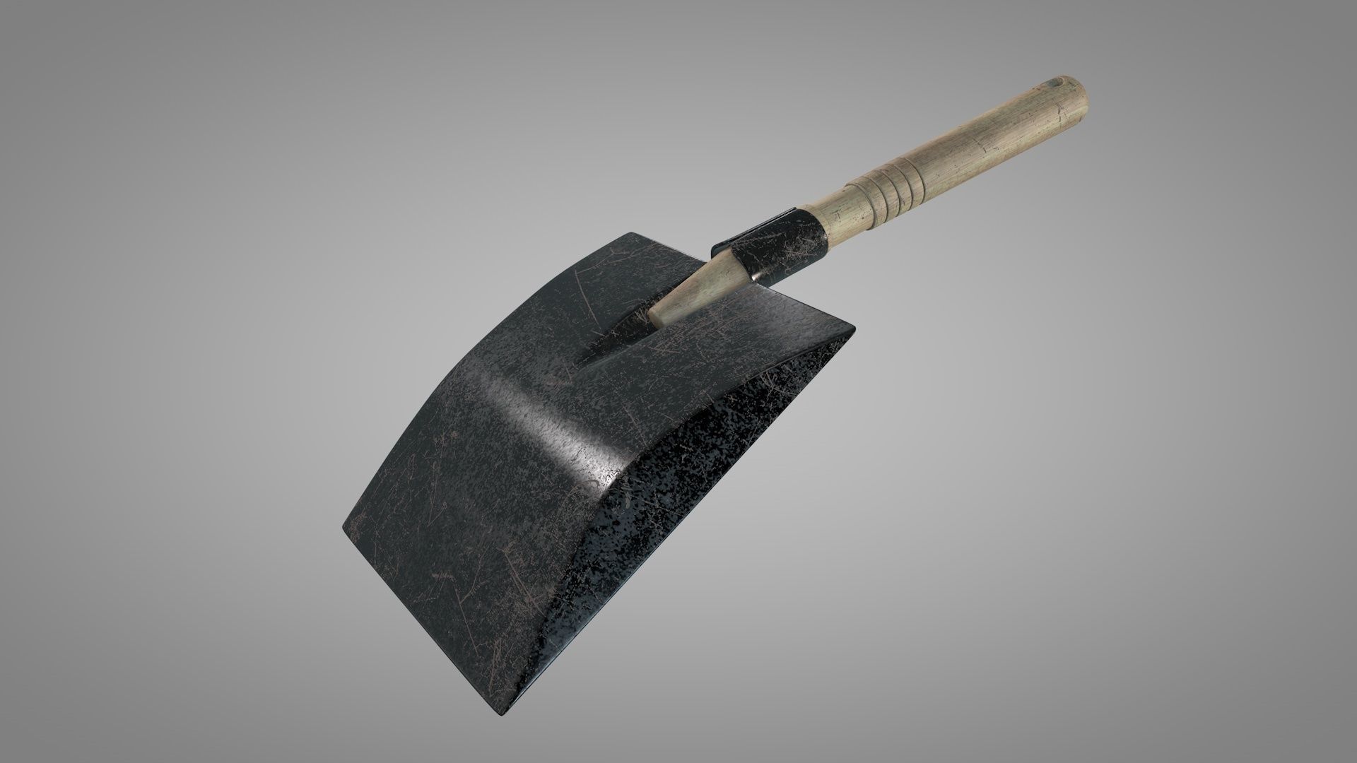 Broom with shovel bucket and brush mat and tex included 3D model_3