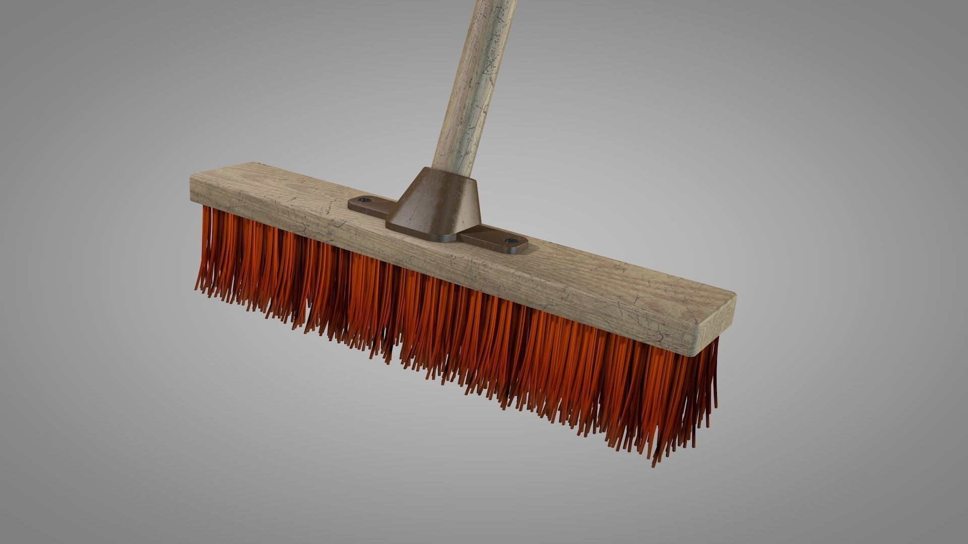 Broom with shovel bucket and brush mat and tex included 3D model_1