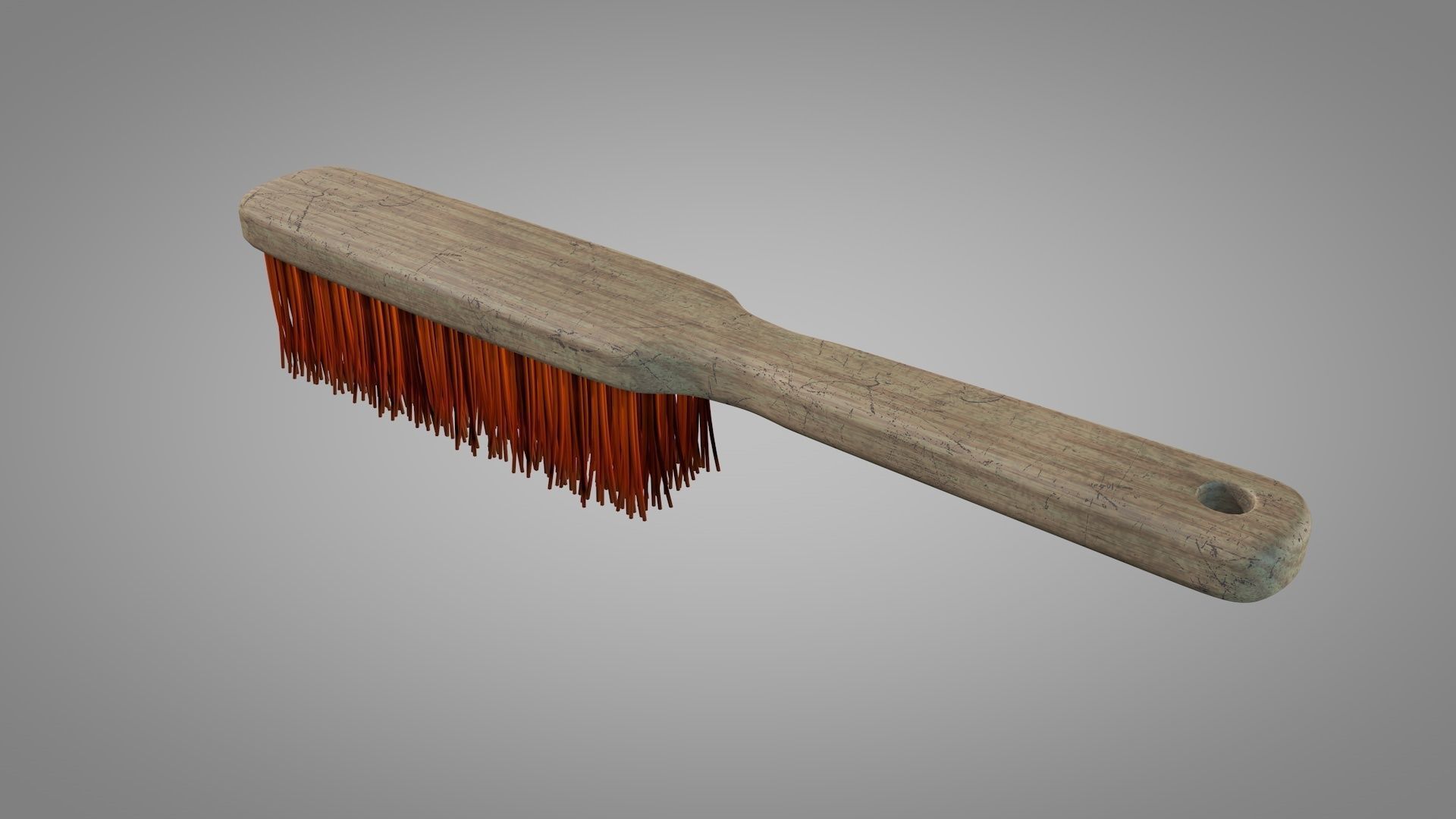 Broom with shovel bucket and brush mat and tex included 3D model_4