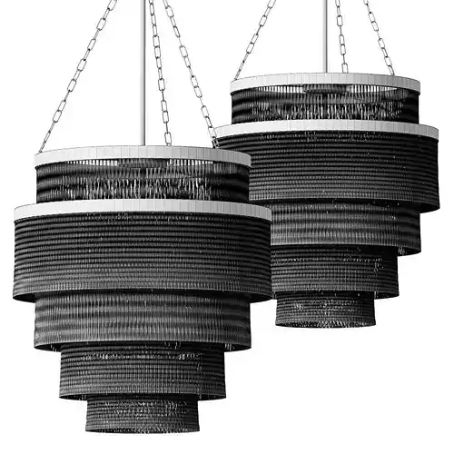 Aloha Fringe Chandelier 3D model 4