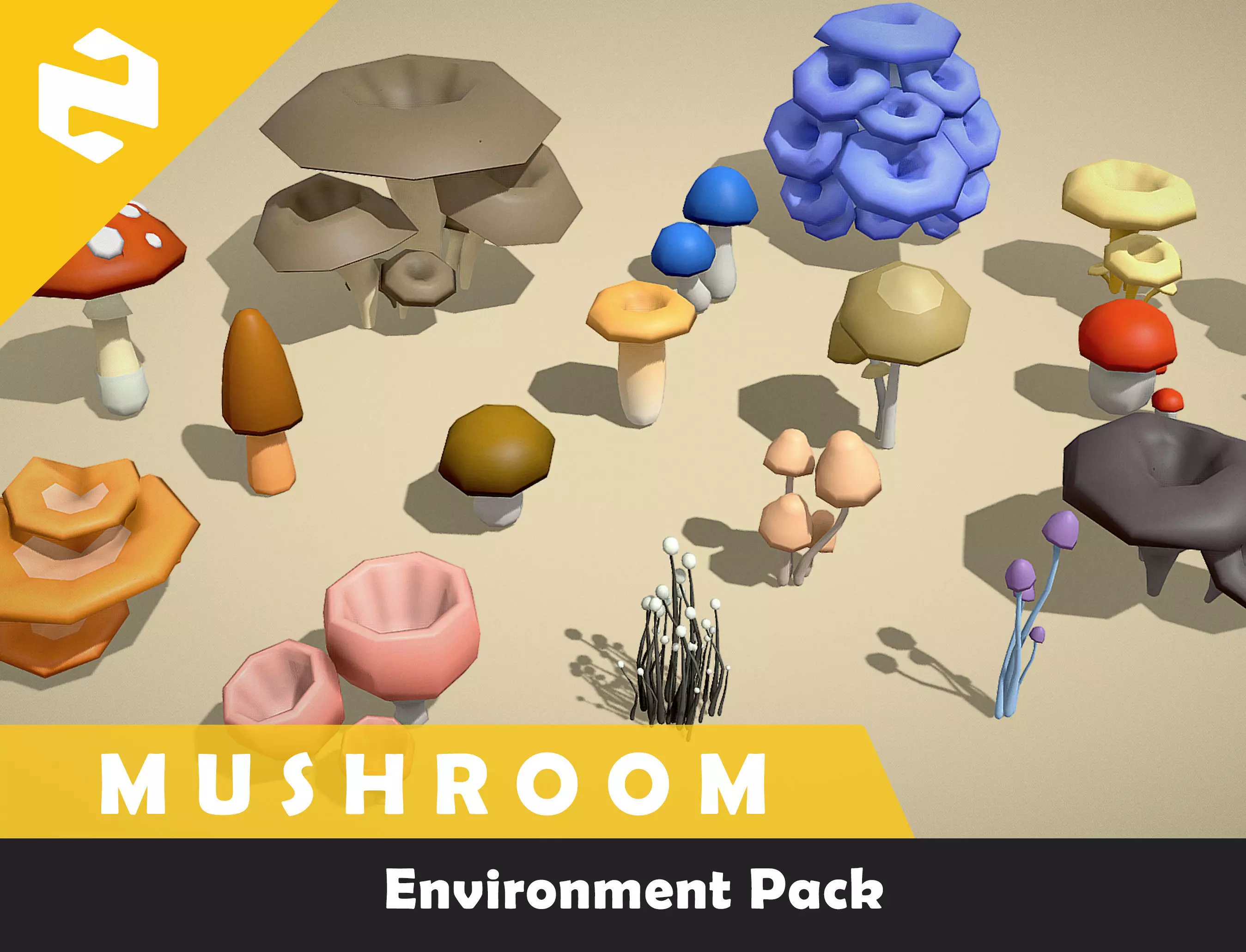 Environment Pack - Mushroom Low-poly 3D model