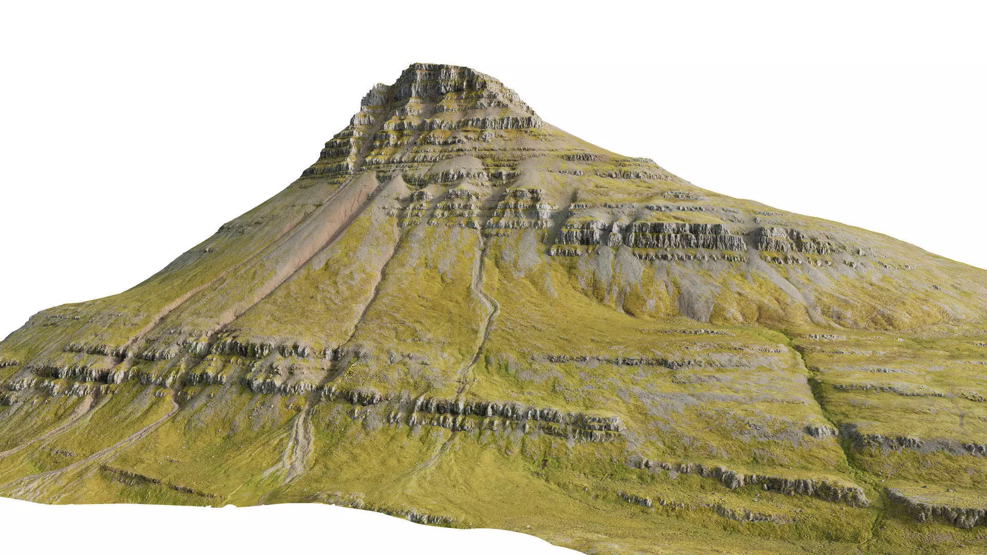 Icelandic Mountain Low-poly 3D model