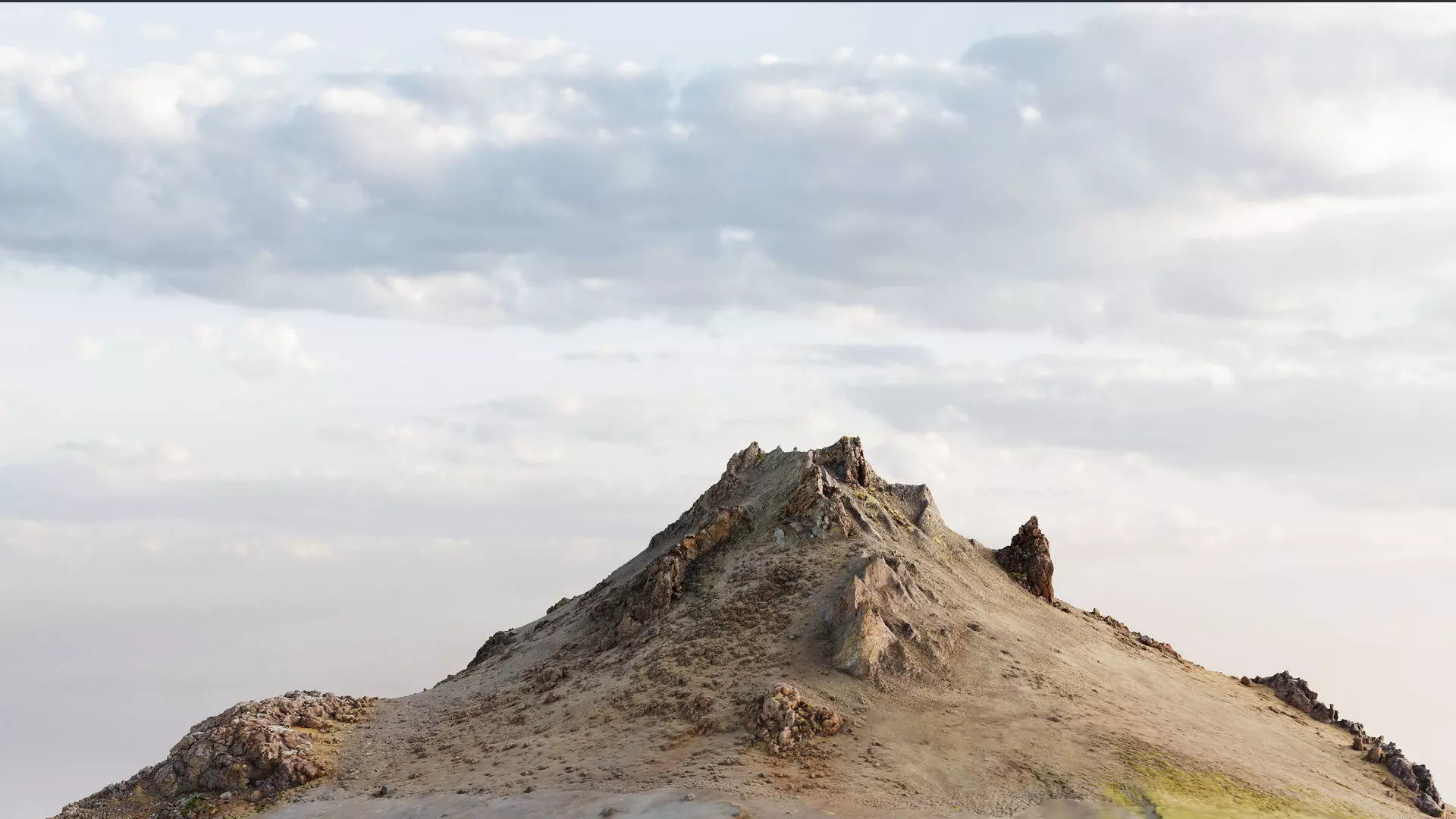 Volcanic Mountain Low-poly 3D model