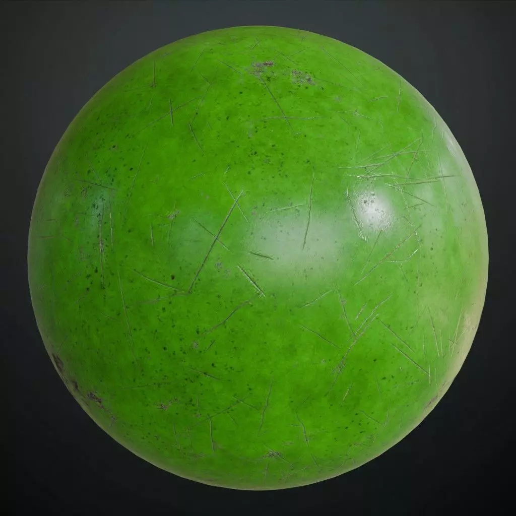 Green Metal Painted PBR Seamless Texture
