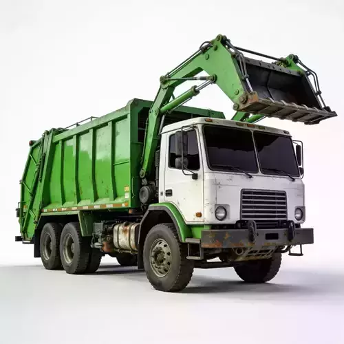 Realistic Garbage Truck 3D Model 3D Model