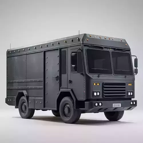 Realistic Armored SWAT Van 3D Model