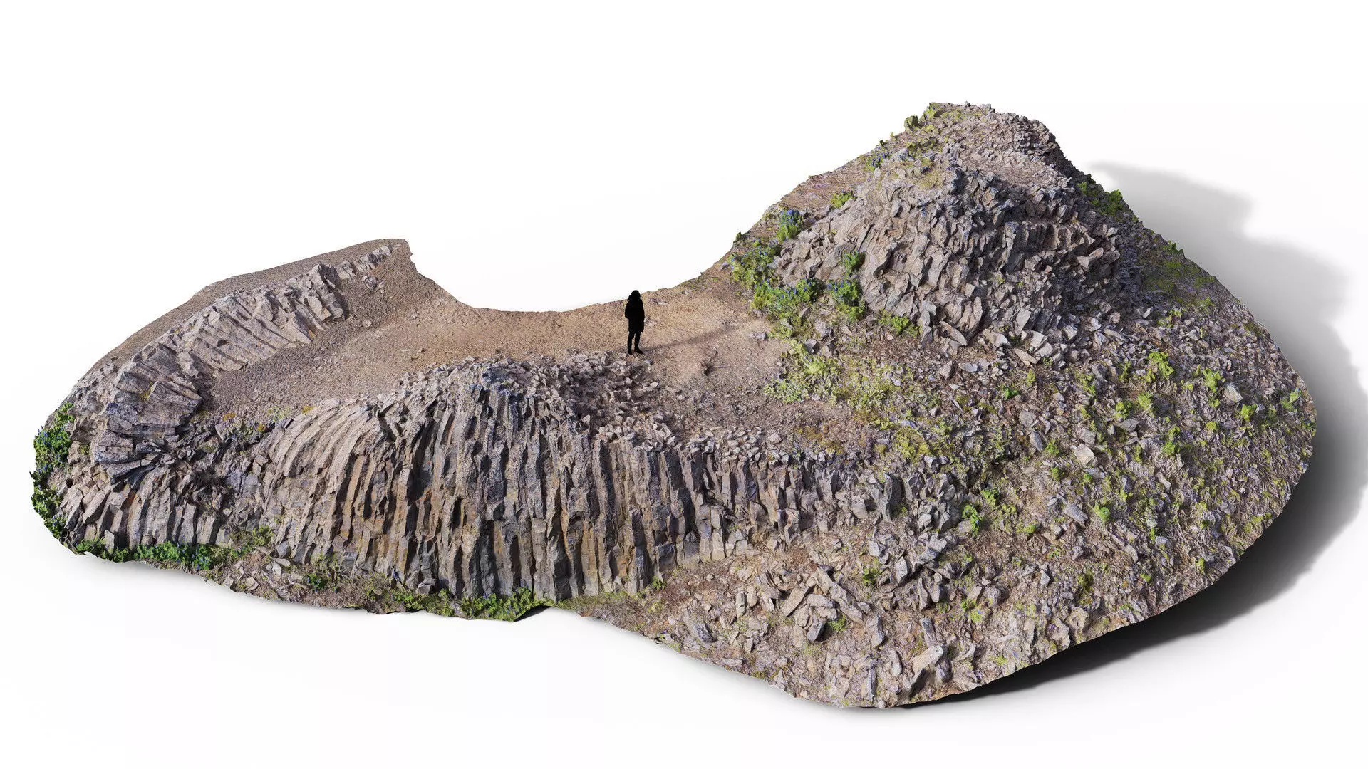 Basalt Cliffs Low-poly 3D model
