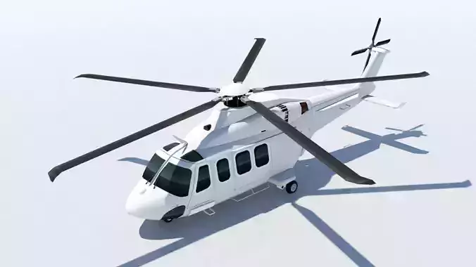AW139 Medium Utility Helicopter Static Low Poly