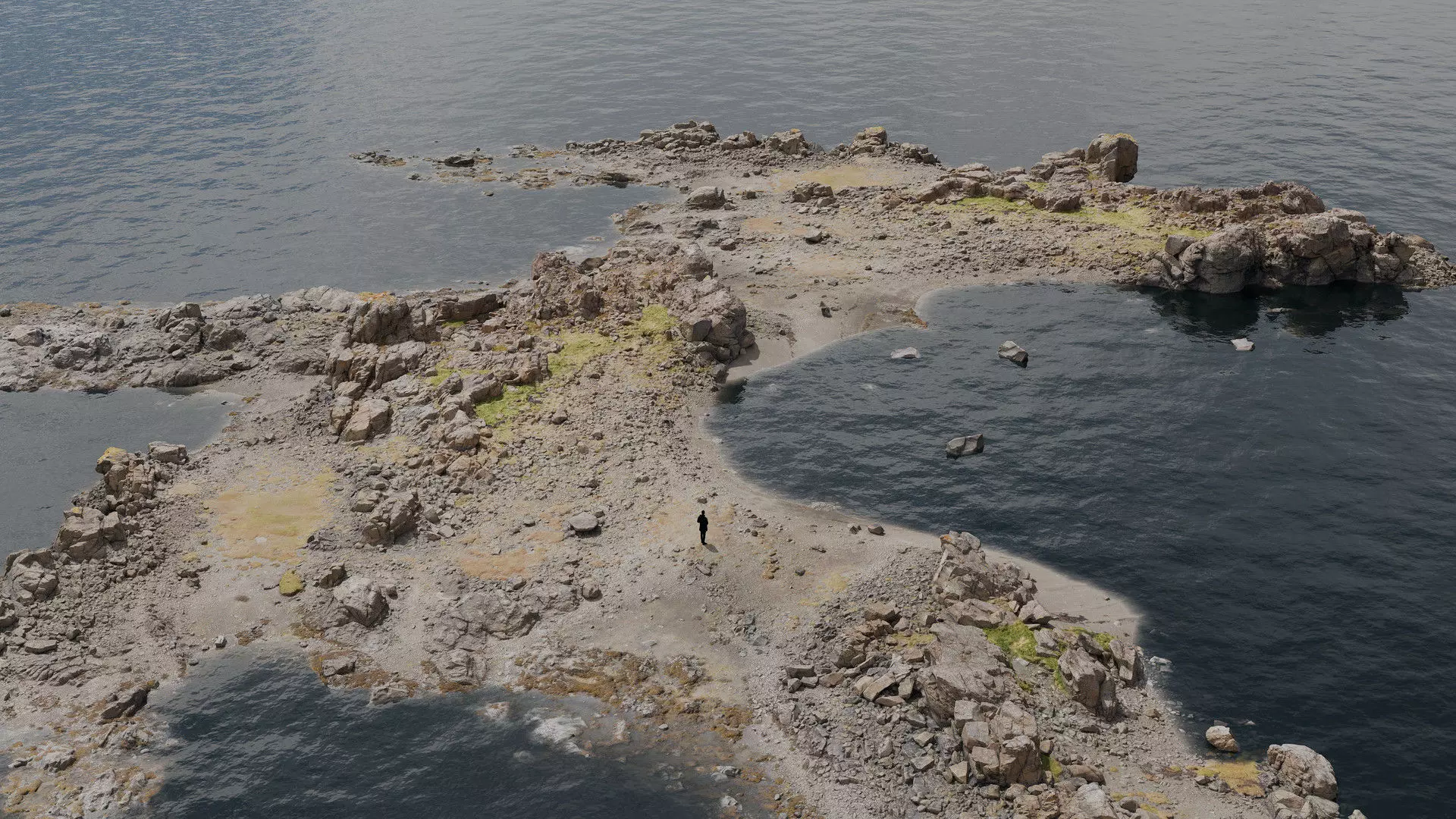 Coastline Rocks Island Low-poly 3D model