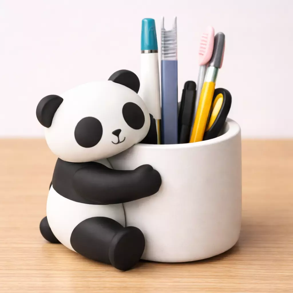 Panda Pen Holder 3d printable stl 3D print model