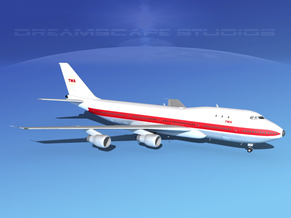 Boeing 747-100 TWA 1 3D model_3