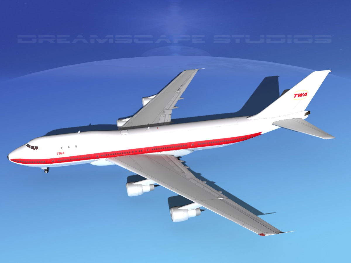 Boeing 747-100 TWA 1 3D model_11