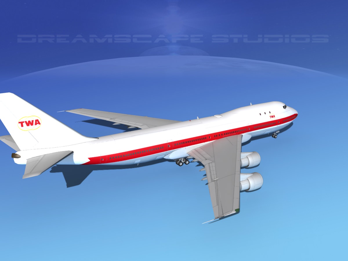 Boeing 747-100 TWA 1 3D model_5