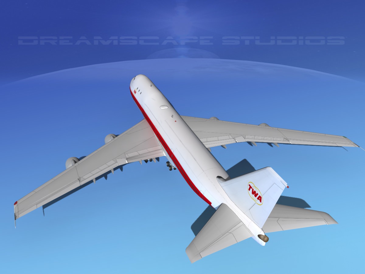Boeing 747-100 TWA 1 3D model_7