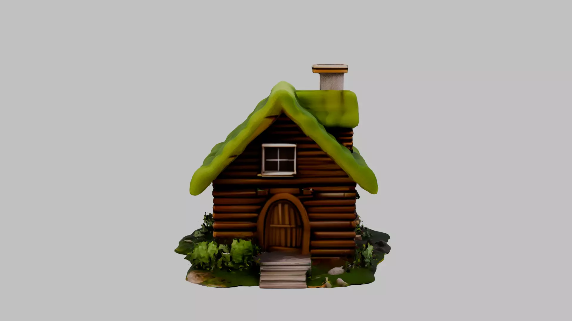 Moshed Roof House 2 Free low-poly 3D model