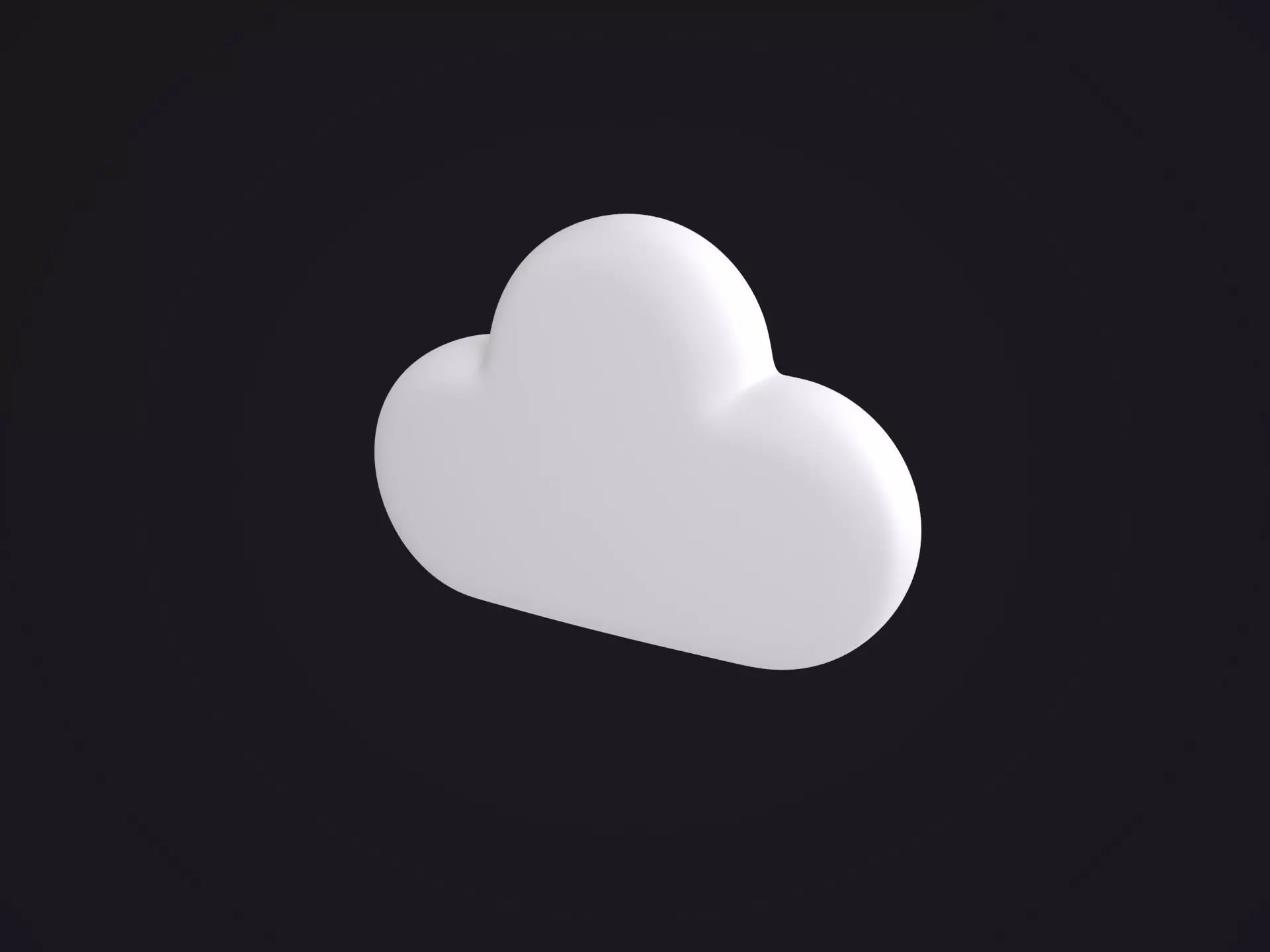 3D Cloud Symbol 3D model