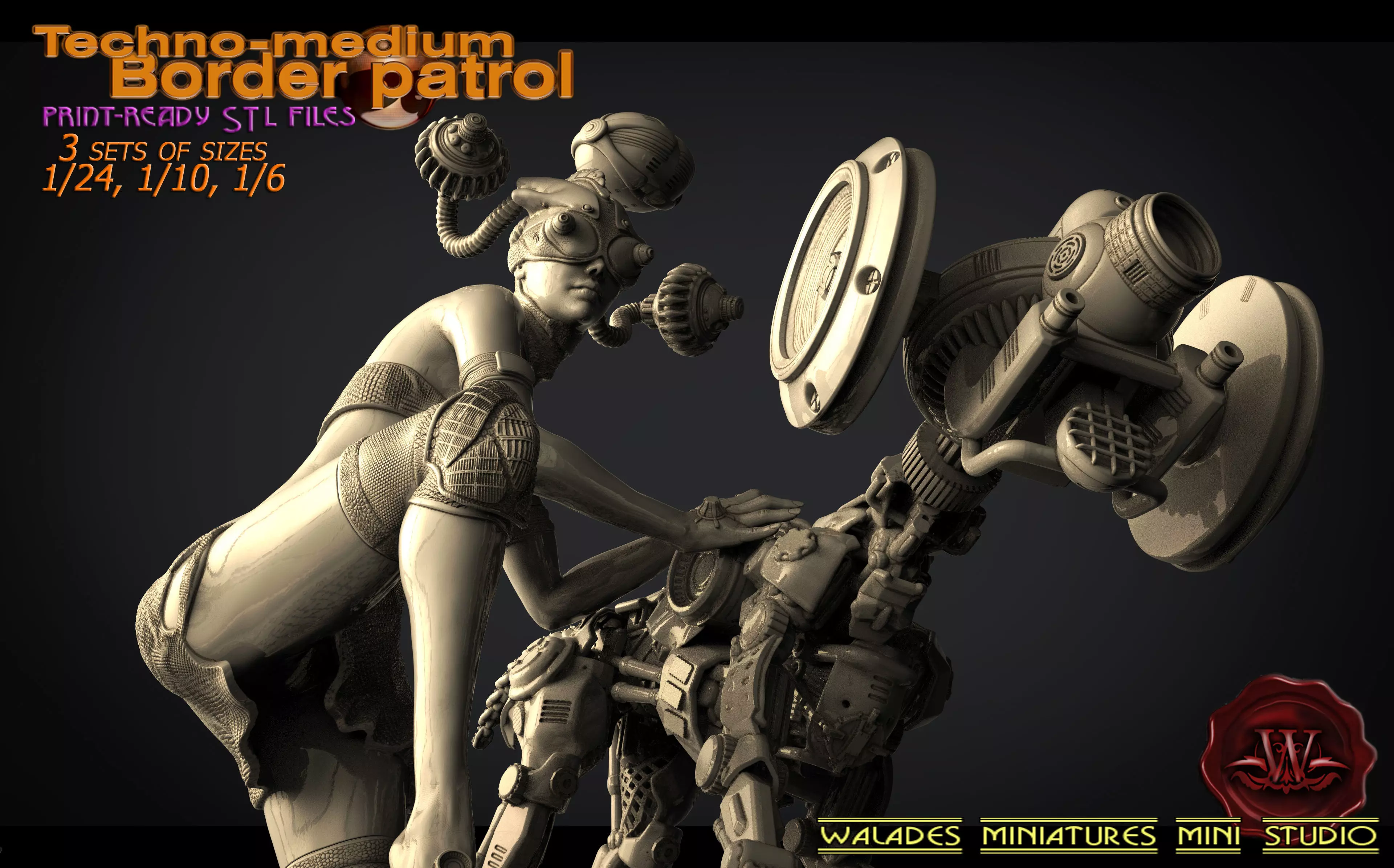 Techno-medium Border patrol 3D print model